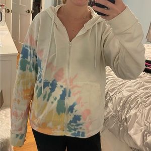 Tie dye zip up hoodie